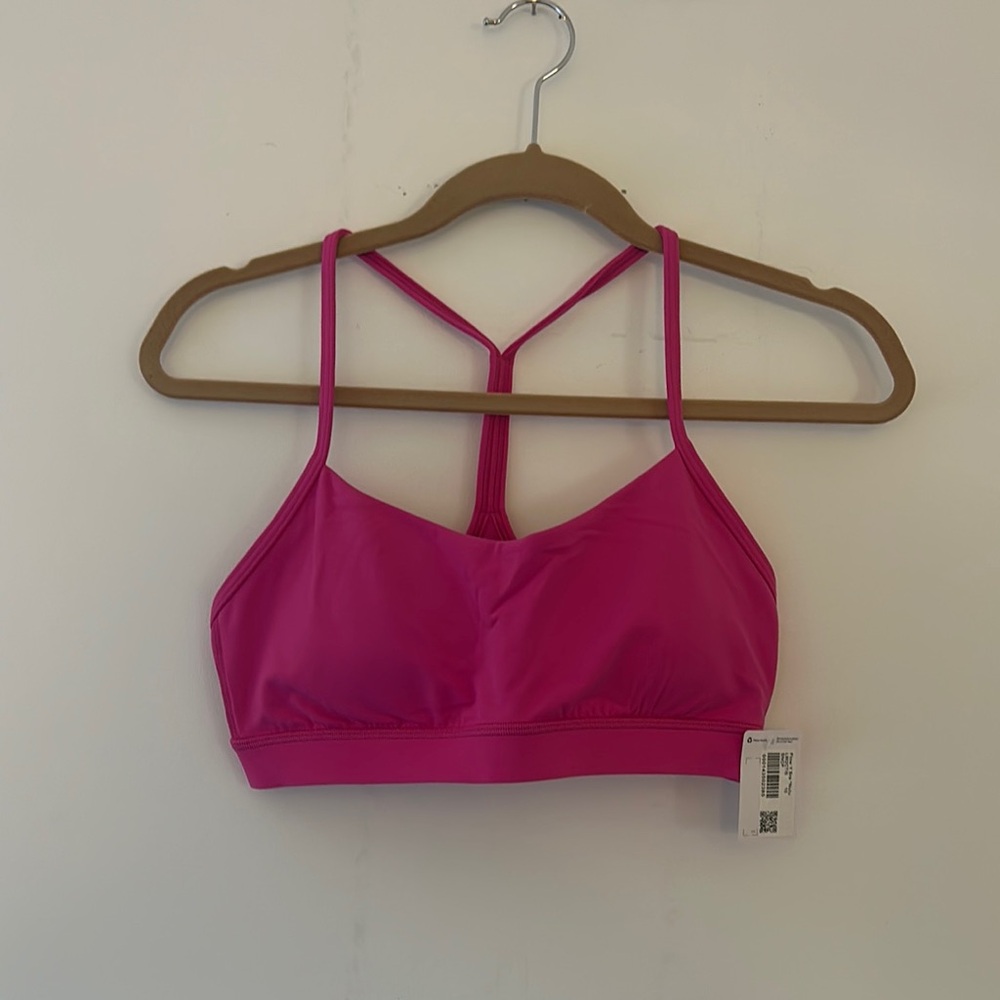 Lululemon Flow Y Pink Sports Bra Nulu